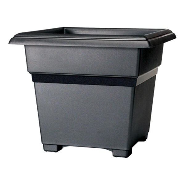 Book Publishing Co Novelty 18 in. 5gal Square tub & Patio Planter White GR9992 - main